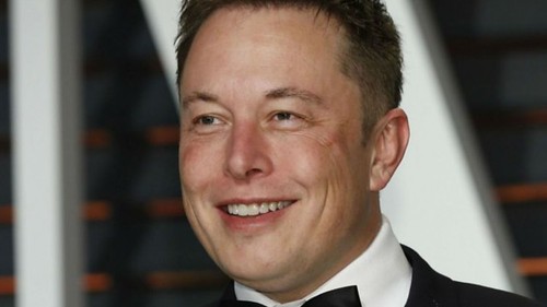 elon musk wearing black suit