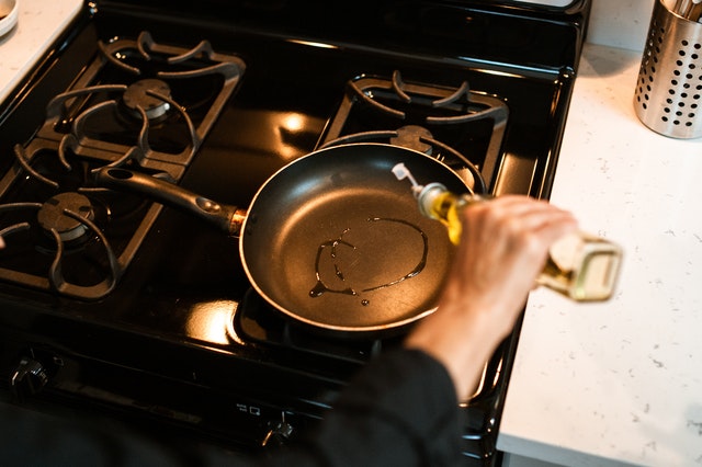 Pouring Oil in Pan