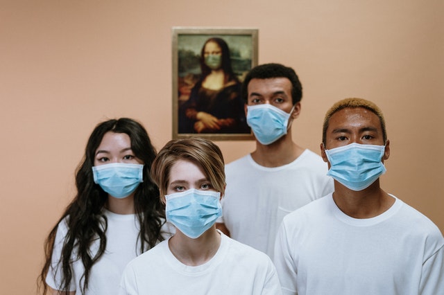 people wearing surgical masks